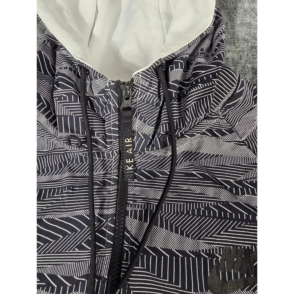 Nike Windrunner Full Zip Hoodie Men 2XL White Black Geometric Chevron 805138-100